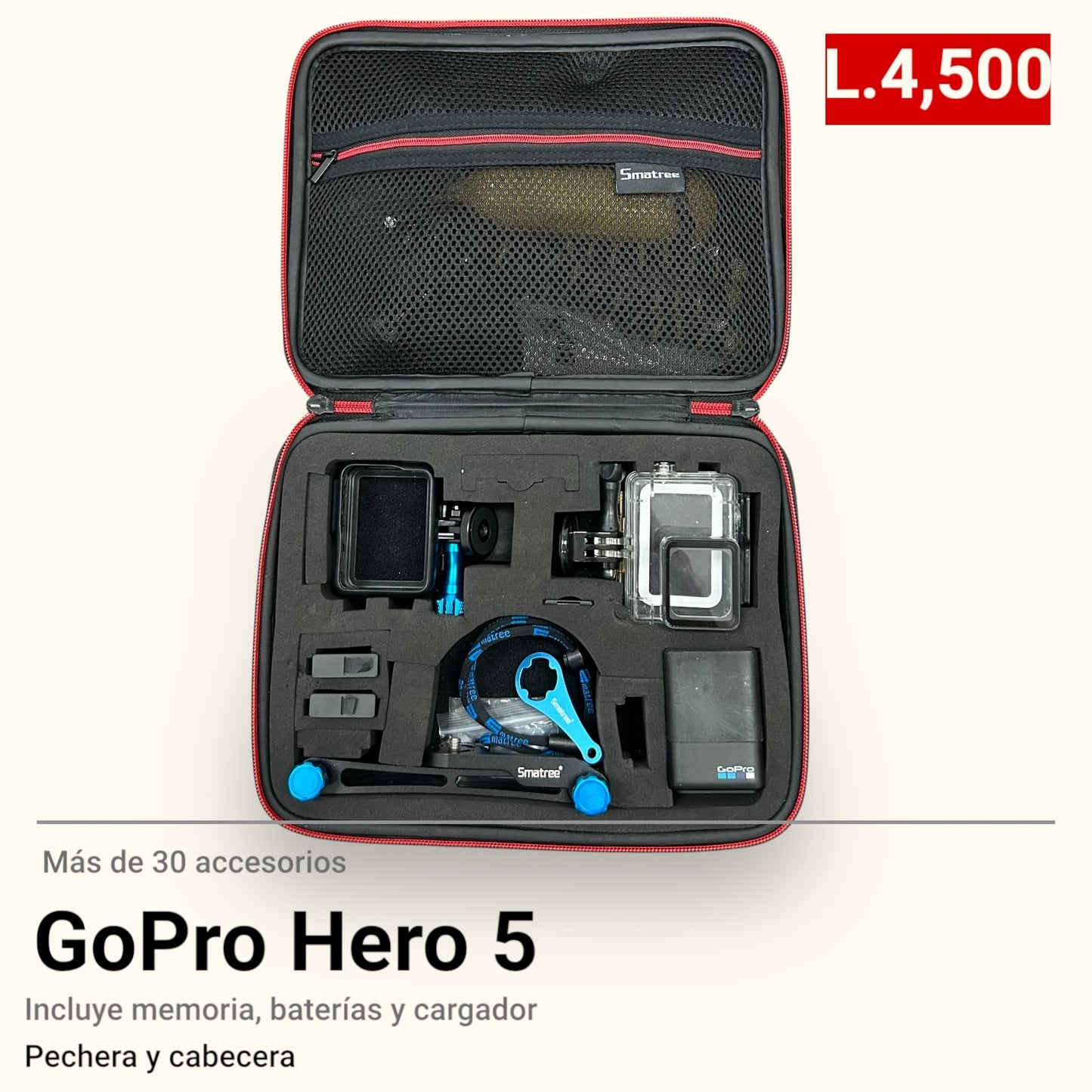 Go Pro Hero 5 + 30 Accesorios