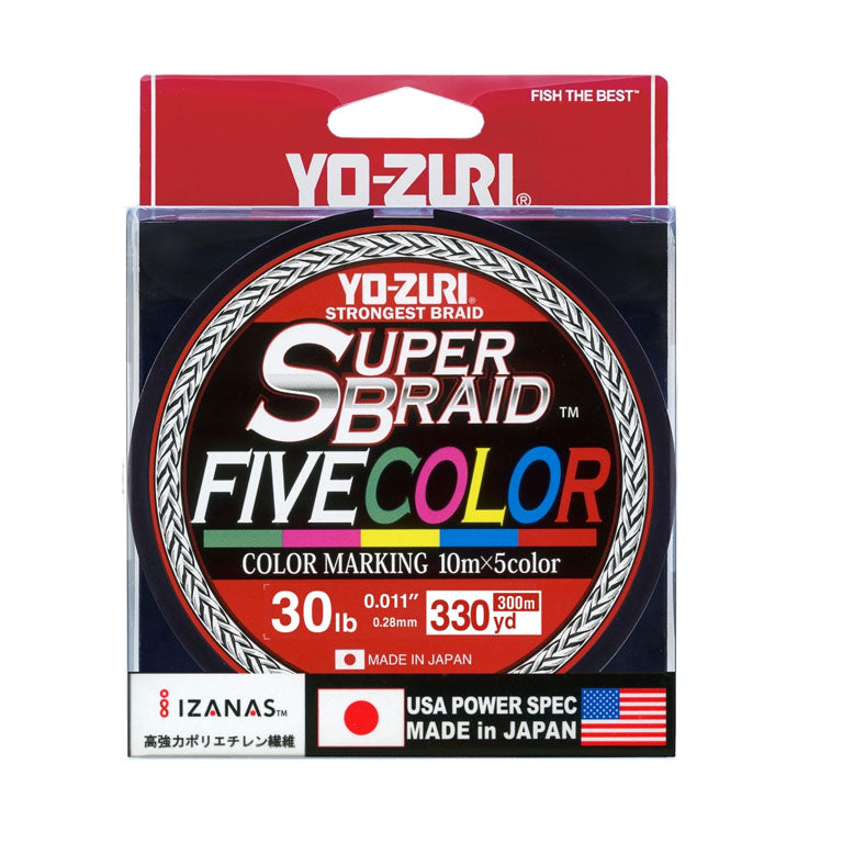 LINEA TRENZADA SUPERBRAID 5 COLORES 330YDS 30Lbs