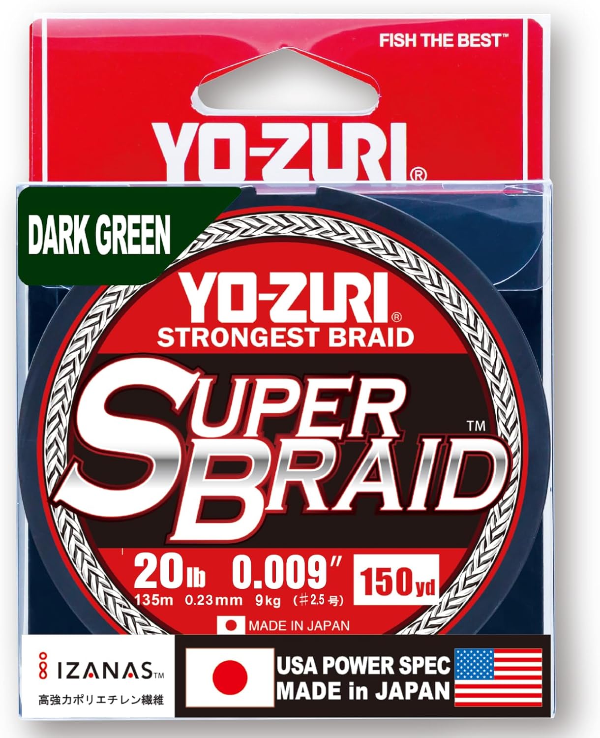 LINEA TRENZADA SUPER BRAID DARK GREEN 20LB