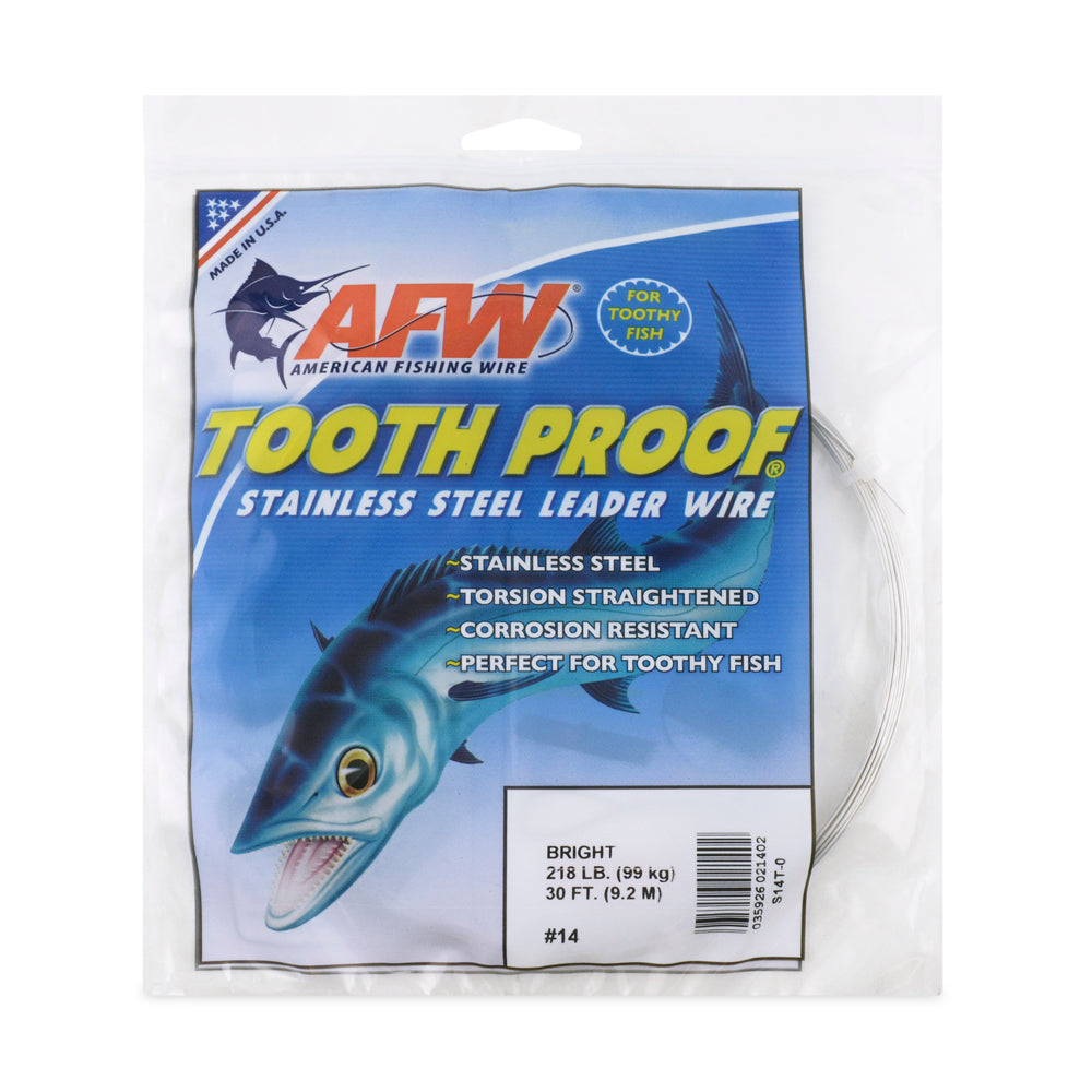 Alambre líder de acero inoxidable de una sola hebra “Tooth Proof”