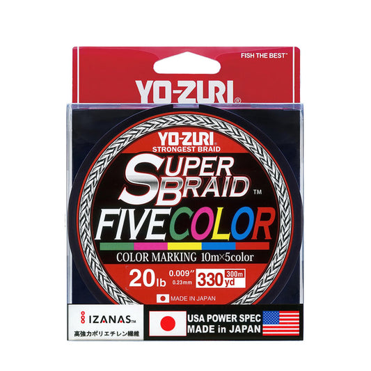 LINEA TRENZADA SUPERBRAID 5 COLORES 330YDS 20Lbs