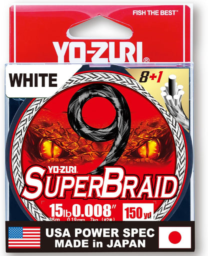 YO-ZURI SUPERBRAID 9 - 15LB - 150YD