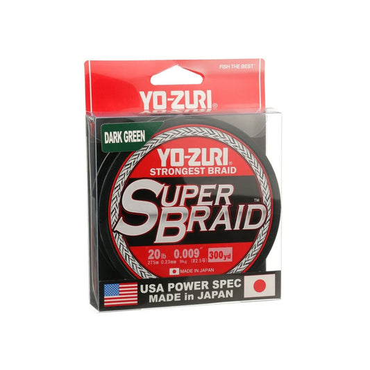 LINEA TRENZADA SUPER BRAID DARK GREEN 20LB 300YD