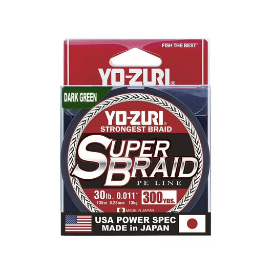 LINEA TRENZADA SUPER BRAID DARK GREEN 30LB 300YD