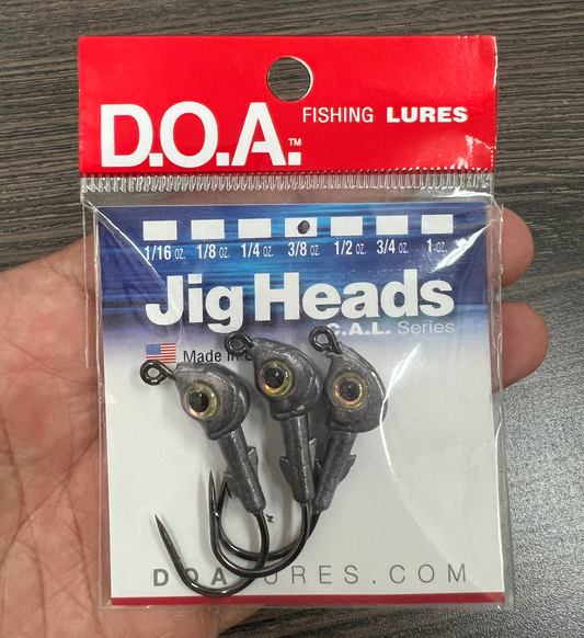 Jig Head DOA 3/8 de onza Paquete de 3 unidades